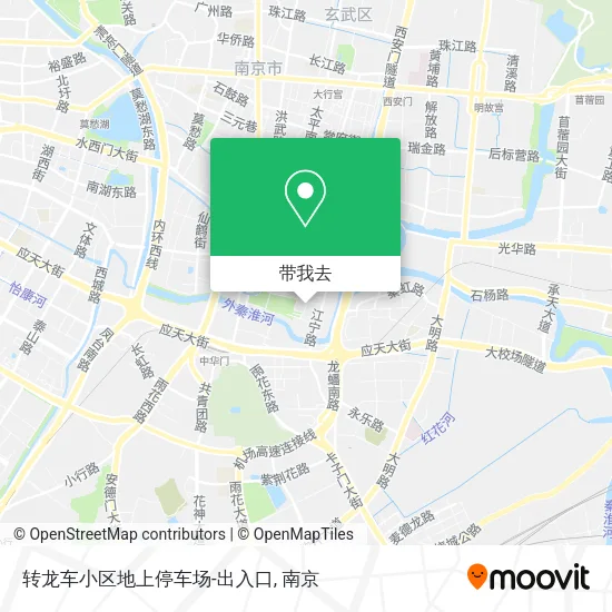 转龙车小区地上停车场-出入口地图