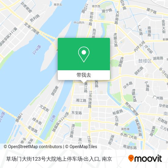 草场门大街123号大院地上停车场-出入口地图