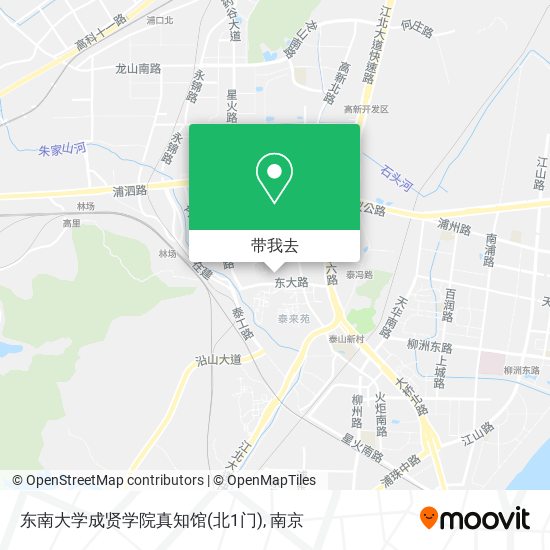 东南大学成贤学院真知馆(北1门)地图