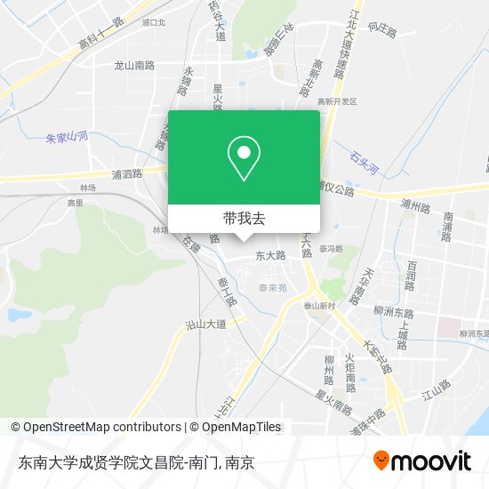 东南大学成贤学院文昌院-南门地图