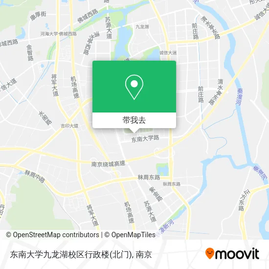 东南大学九龙湖校区行政楼(北门)地图