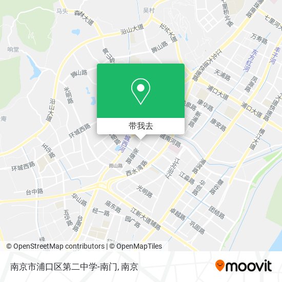 南京市浦口区第二中学-南门地图