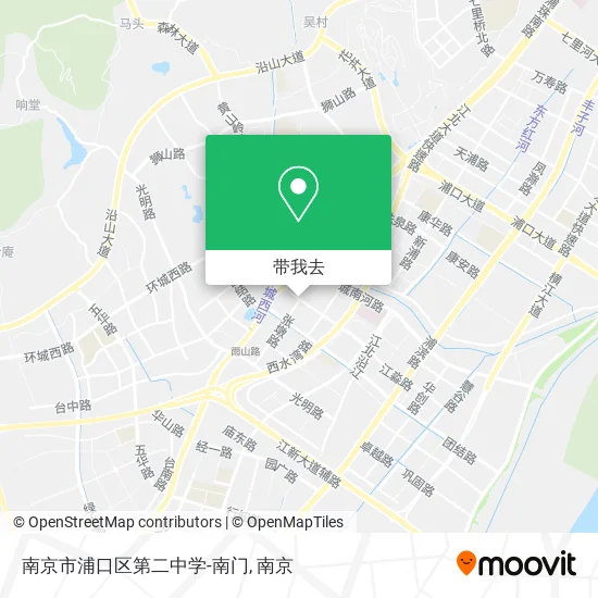 南京市浦口区第二中学-南门地图