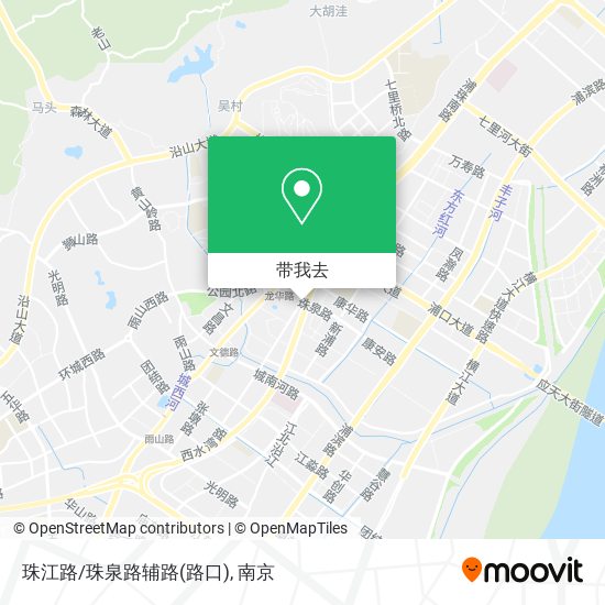 珠江路/珠泉路辅路(路口)地图