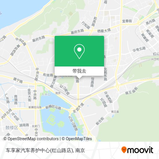 车享家汽车养护中心(红山路店)地图