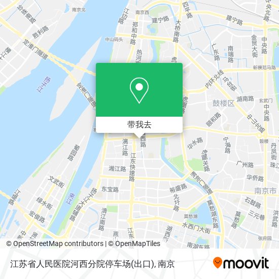 江苏省人民医院河西分院停车场(出口)地图