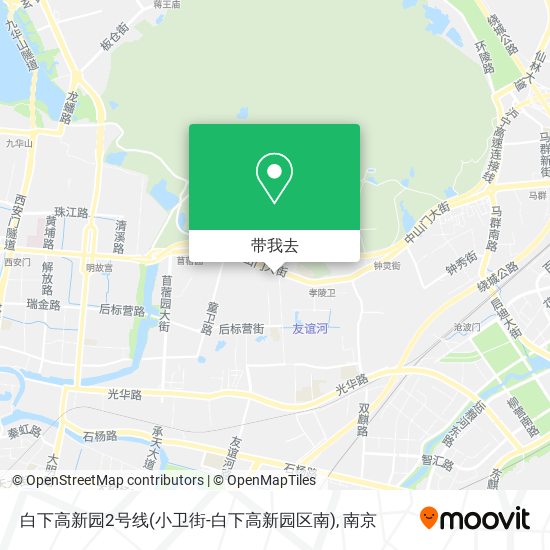白下高新园2号线(小卫街-白下高新园区南)地图