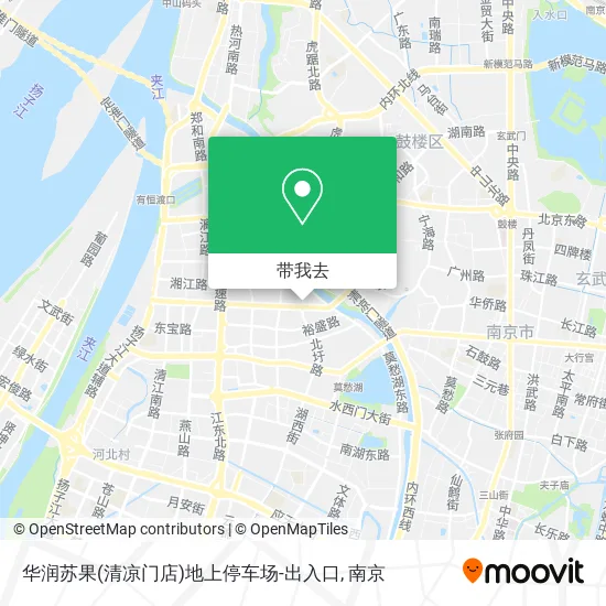 华润苏果(清凉门店)地上停车场-出入口地图