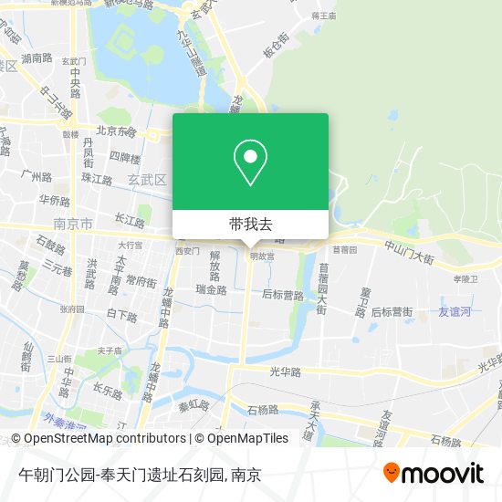 午朝门公园-奉天门遗址石刻园地图