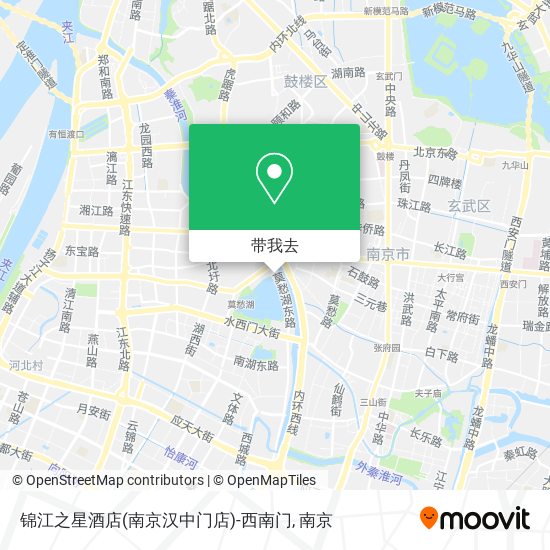 锦江之星酒店(南京汉中门店)-西南门地图