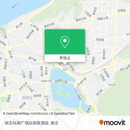 南京站南广场自助取票处地图