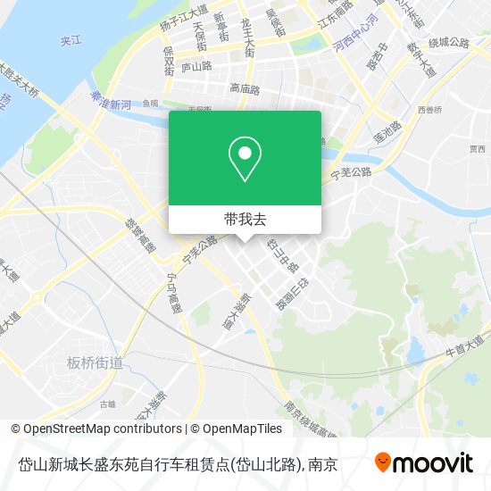 岱山新城长盛东苑自行车租赁点(岱山北路)地图