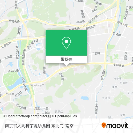 南京书人高科荣境幼儿园-东北门地图