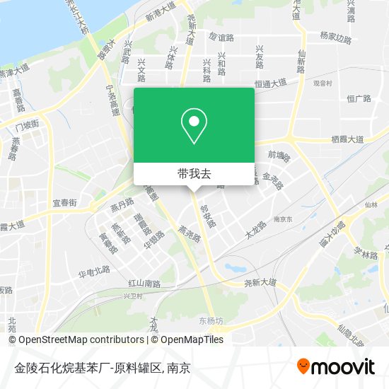 金陵石化烷基苯厂-原料罐区地图