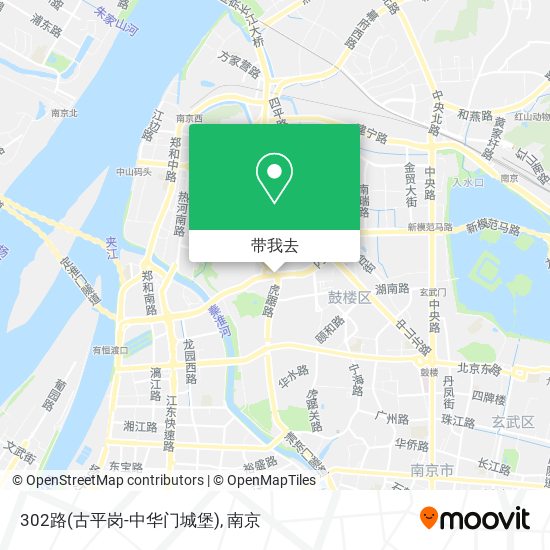 302路(古平岗-中华门城堡)地图