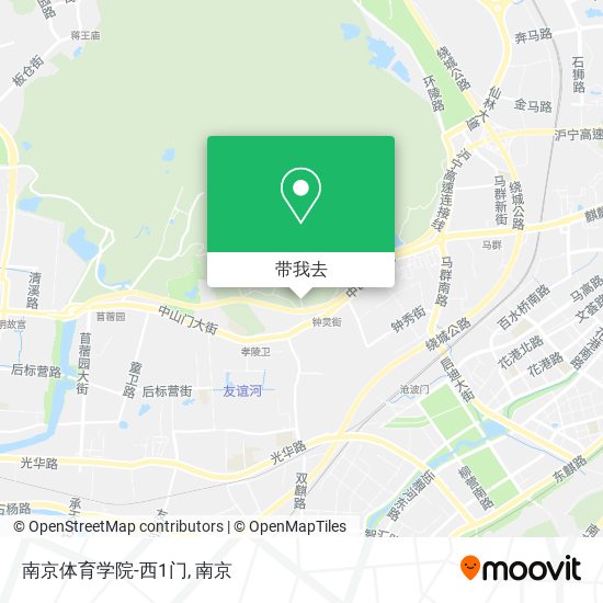 南京体育学院-西1门地图