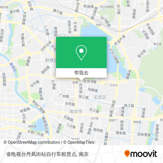 省电视台丹凤街站自行车租赁点地图