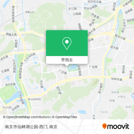 南京市仙林湖公园-西门地图