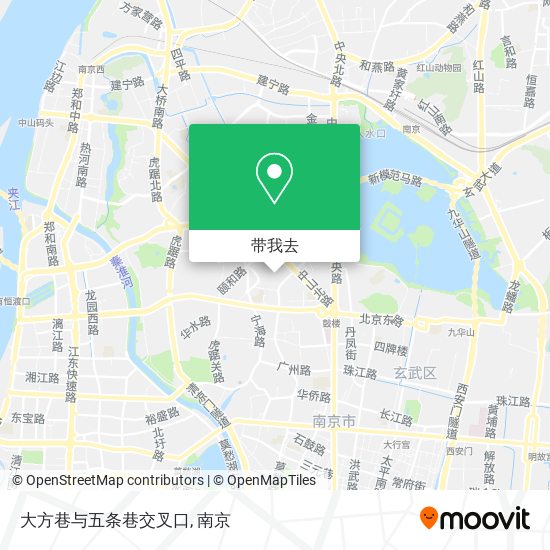 大方巷与五条巷交叉口地图