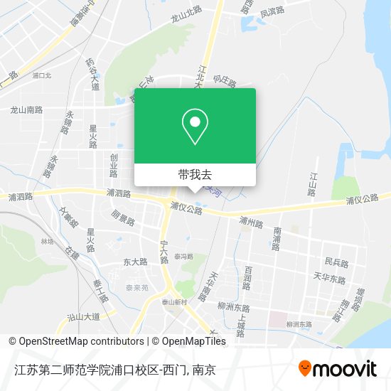 江苏第二师范学院浦口校区-西门地图