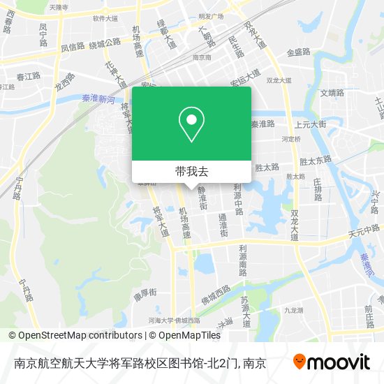 南京航空航天大学将军路校区图书馆-北2门地图