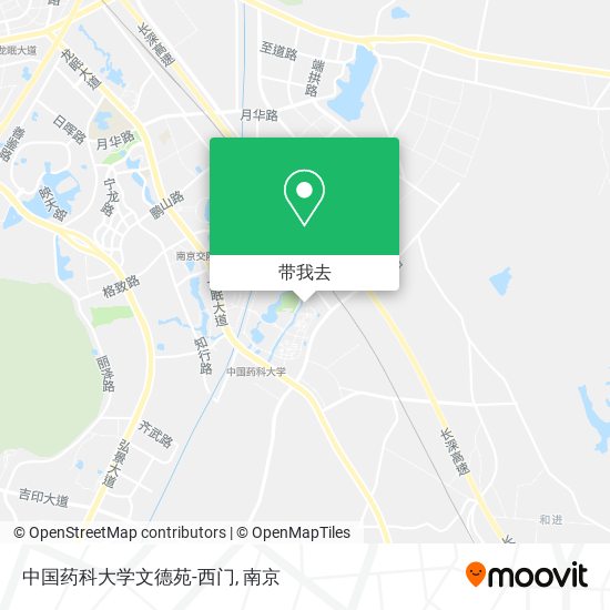 中国药科大学文德苑-西门地图