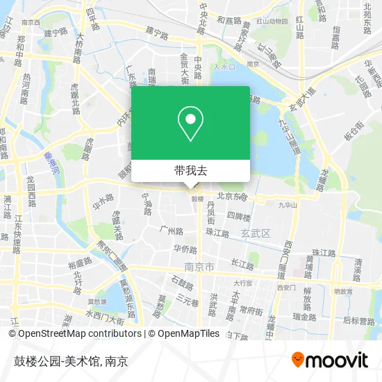 鼓楼公园-美术馆地图