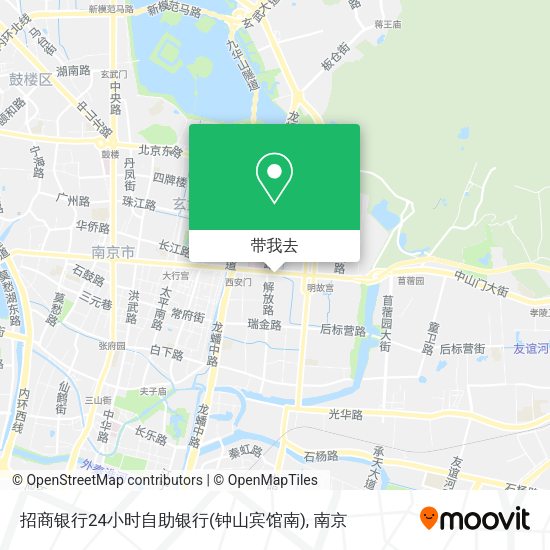 招商银行24小时自助银行(钟山宾馆南)地图
