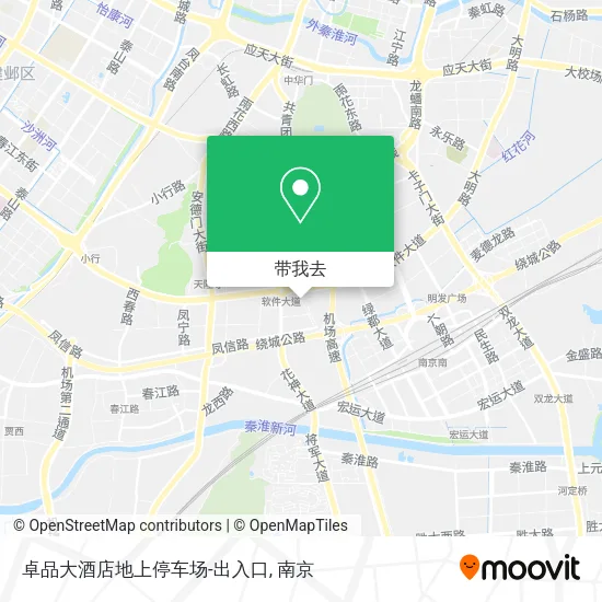 卓品大酒店地上停车场-出入口地图