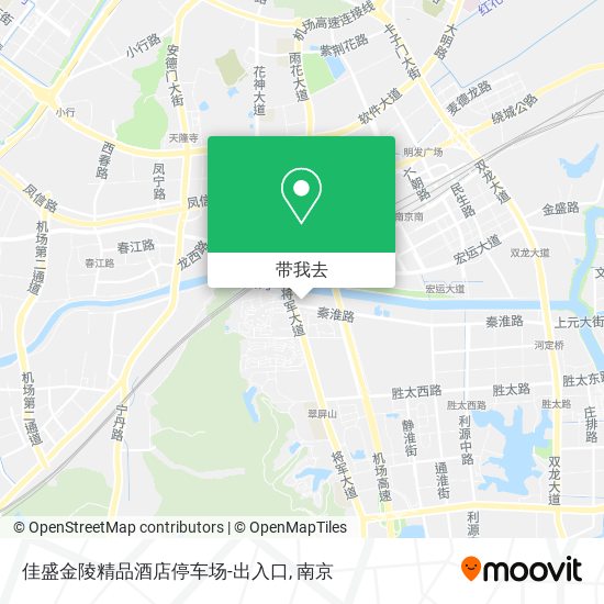 佳盛金陵精品酒店停车场-出入口地图