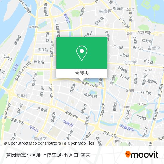 莫园新寓小区地上停车场-出入口地图