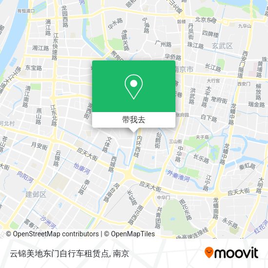 云锦美地东门自行车租赁点地图