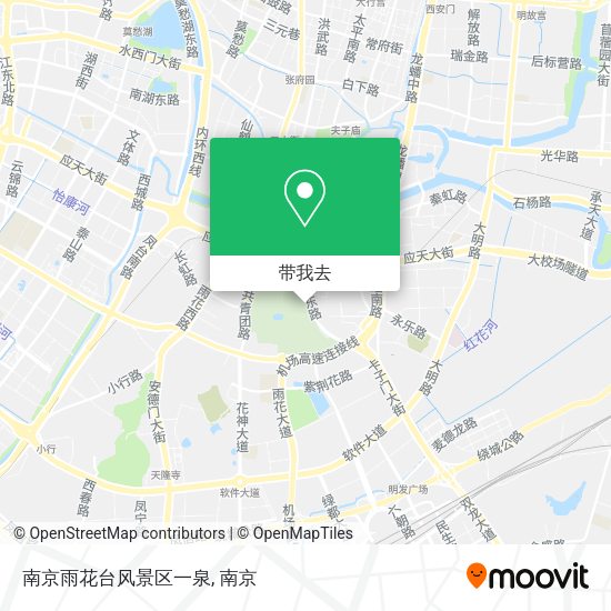 南京雨花台风景区一泉地图