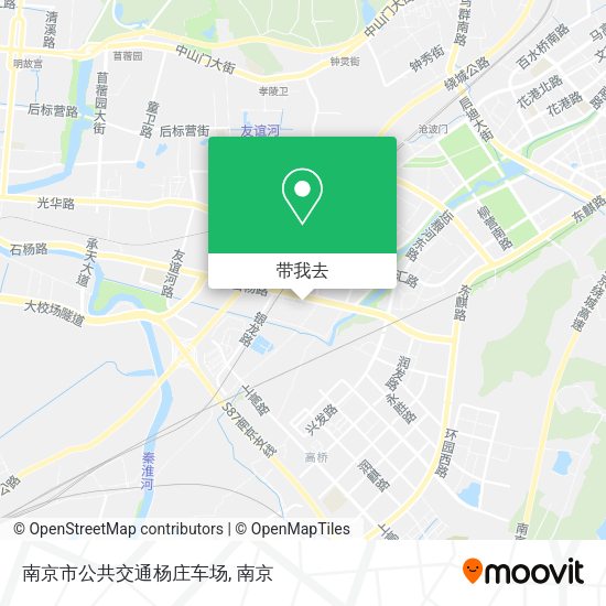 南京市公共交通杨庄车场地图