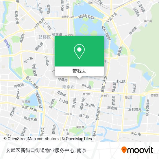 玄武区新街口街道物业服务中心地图
