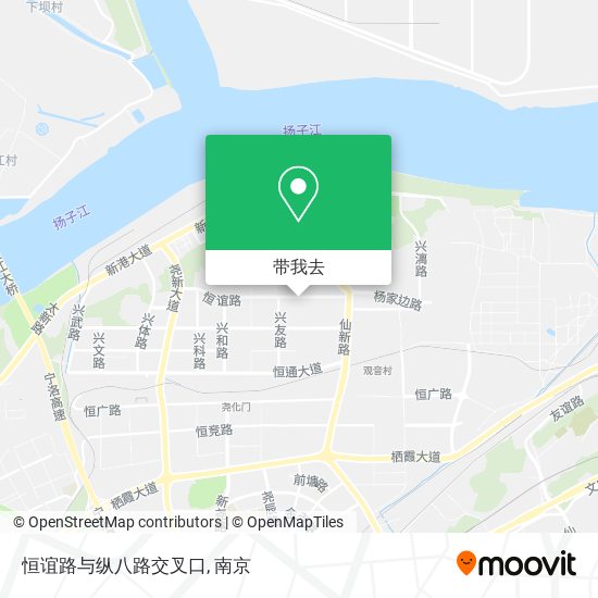 恒谊路与纵八路交叉口地图