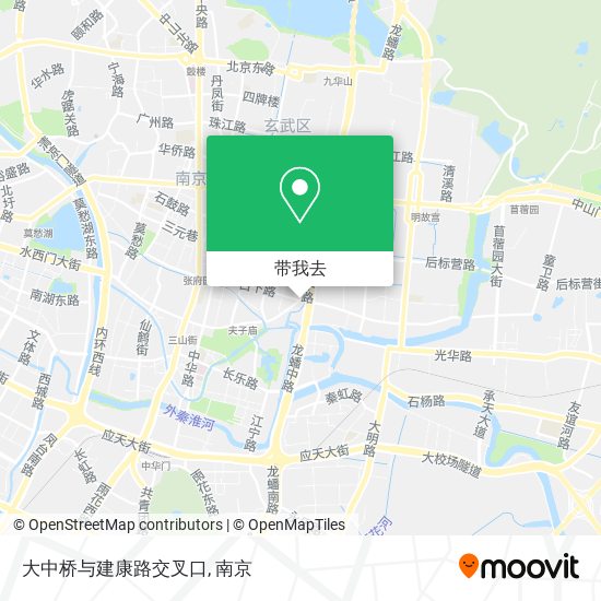 大中桥与建康路交叉口地图