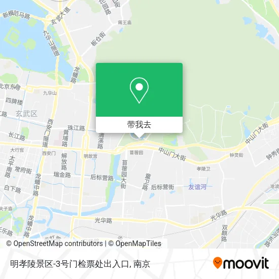 明孝陵景区-3号门检票处出入口地图