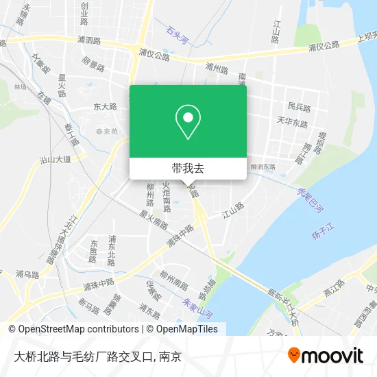 大桥北路与毛纺厂路交叉口地图