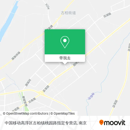 中国移动高淳区古柏镇桃园路指定专营店地图