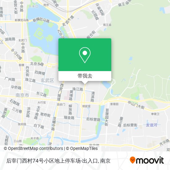 后宰门西村74号小区地上停车场-出入口地图