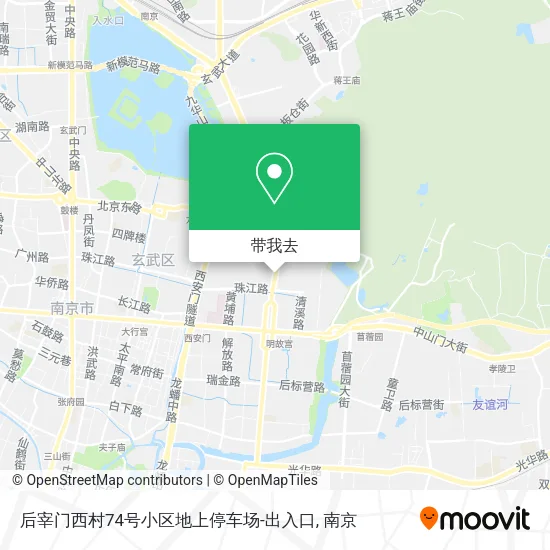 后宰门西村74号小区地上停车场-出入口地图
