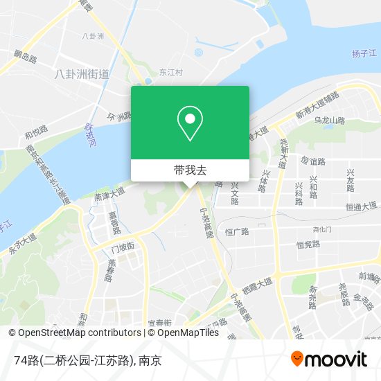 74路(二桥公园-江苏路)地图