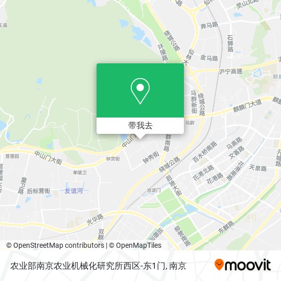 农业部南京农业机械化研究所西区-东1门地图