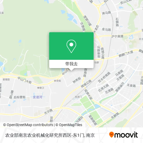 农业部南京农业机械化研究所西区-东1门地图