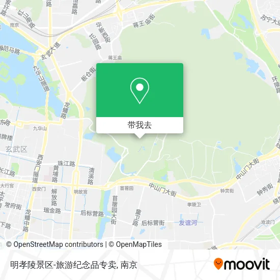 明孝陵景区-旅游纪念品专卖地图