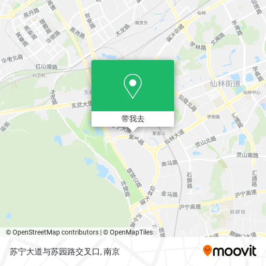 苏宁大道与苏园路交叉口地图