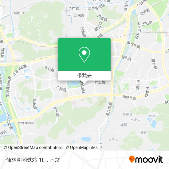 仙林湖地铁站-1口地图