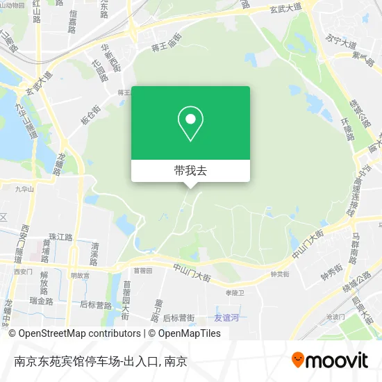 南京东苑宾馆停车场-出入口地图