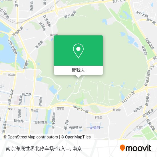 南京海底世界北停车场-出入口地图